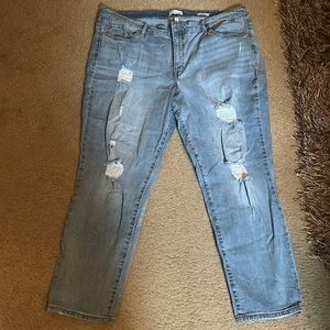 Sofia Jeans by Sofia Vergara Distressed Boyfriend Jeans